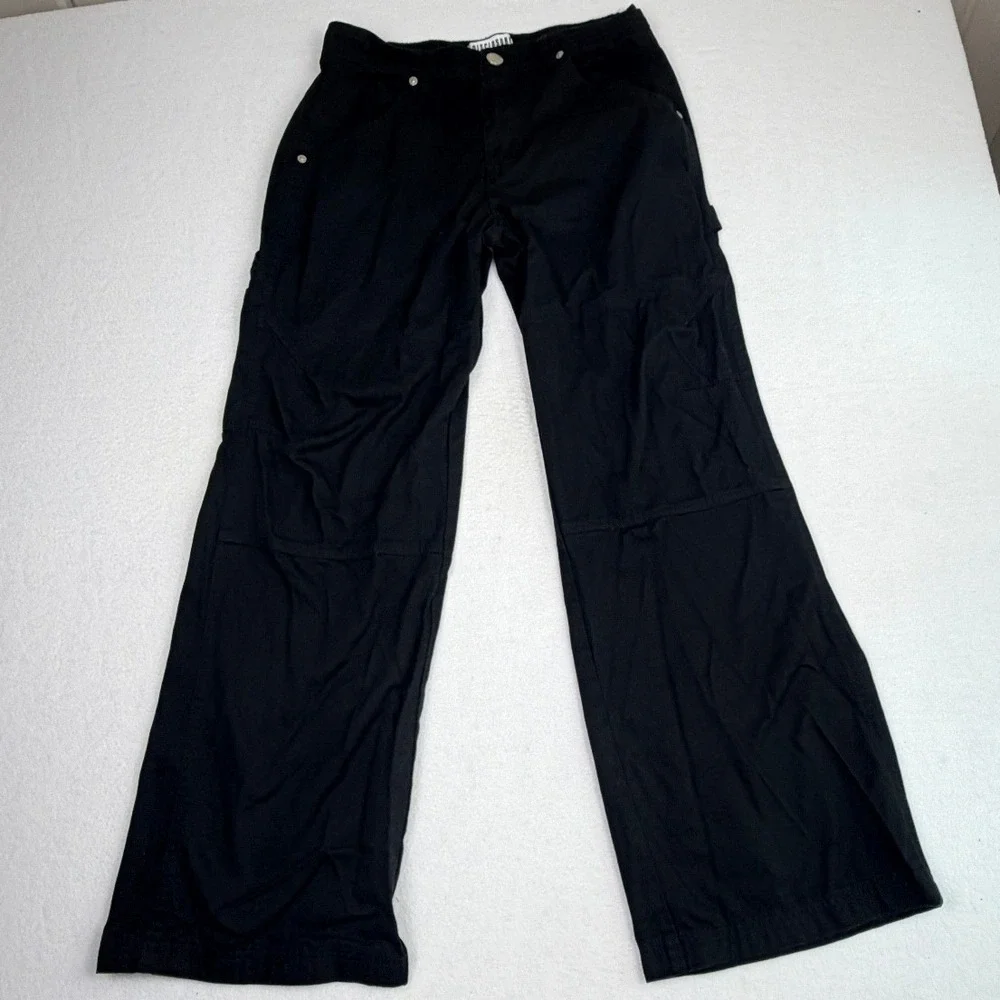 Disclosure Black Utility Carpenter Pants Wide Leg Streetwear Trousers Size 9/29